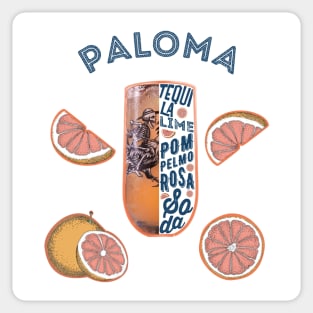 Paloma Cocktail Drink Sticker